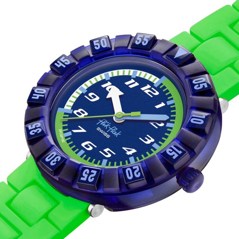 [スウォッチ] 腕時計 フリック フラック NEONBRICK FCSP132 ボーイズ グリーン