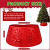 Christmas Tree Collar Burgundy Round Tree Skirt Tree Ring Sparkle