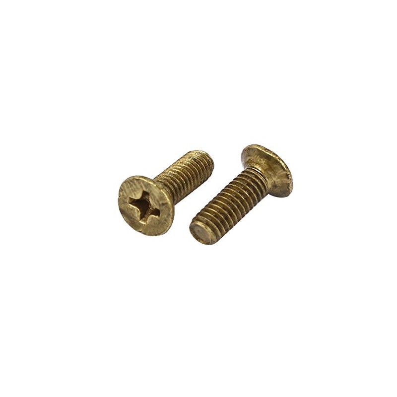 uxcell M4 x 12mm Brass Fastening Phillips Countersunk Screws GB819
