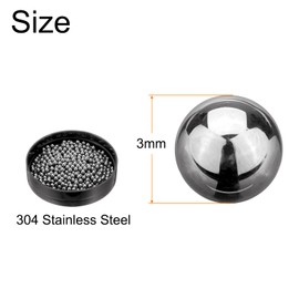 Sourcing Map 500pcs 3mm 304 Stainless Steel Precision Balls, Mini Solid Bearing Balls