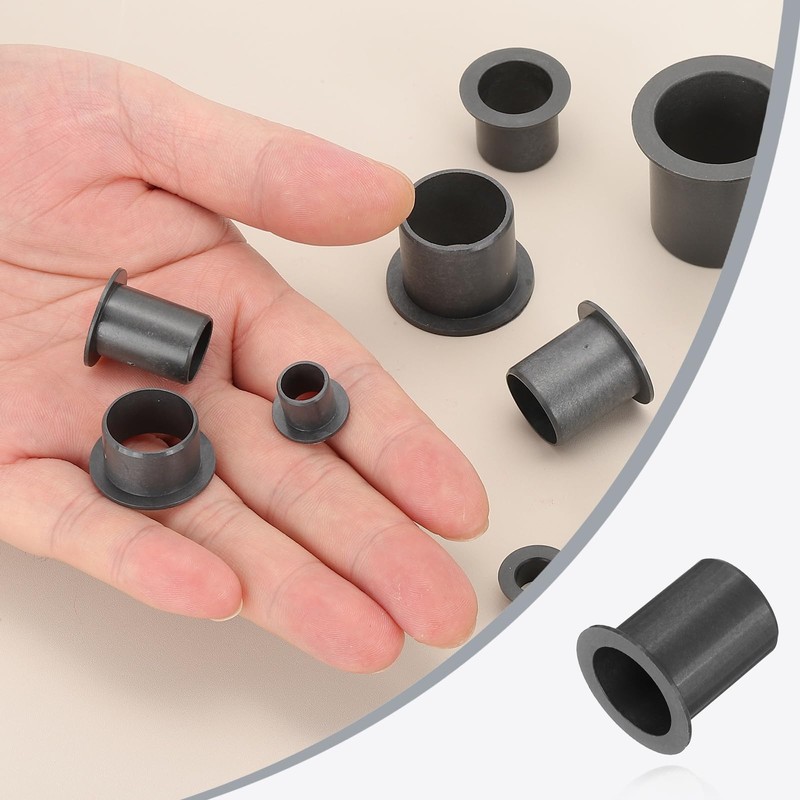sourcing map 6Pcs Flanged Sleeve Bearing, Plastic Bushing ID 17mm