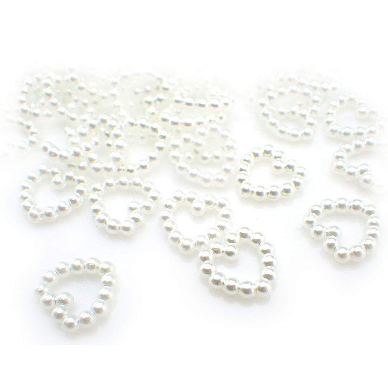 Sepkina 1000 Pearl Heart Pearl Hearts Wedding Beads Confetti Heart