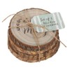 Rustic Brown Wood Christmas Log Slice Coaster Set - 1.2cm