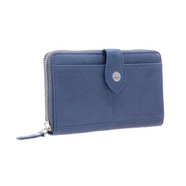 Maitre - Leather Wallet with RFID Protection, Coin Compartment & Note Compartment for Men and Women - Wallet with Credit Card Slots, Blue, Mid-blue, Casual