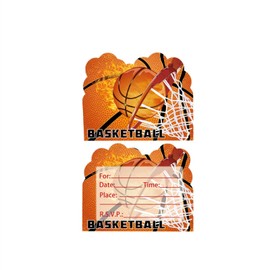 20PCS Basketball Birthday Invitations - Game Party Supplies for Boys and Girls - Birthday Party Invitations