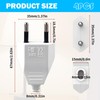 Flat Euro Plug, 2 Pieces Power Plug, Euro Flat Plug,