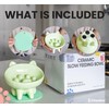 CHASKER Ceramic Slow Feeder Bowl, Elevated Slow Feeder, Wide-Mouth, PAW