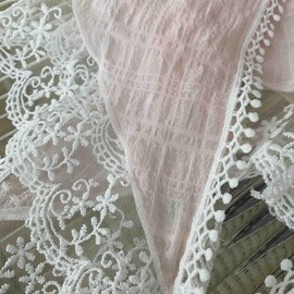 Anevous Boho Headband Women's Lace Triangle Headscarves Summer Beach Bandanas Turban Fashion Hair Bands Hair Accessories Hair Scarf for Women and Girls, Wedding, Yoga, Cream