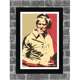 San Francisco Bill Walsh Portrait Sports Print Art 11x17
