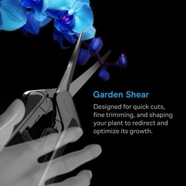 AC Infinity 6.6” Stainless Steel Curved Pruning Shear, Lightweight Ergonomic Design, Curved Precision Blades with Nonstick Teflon Coating for Gardening, Hydroponics, Grow Tents