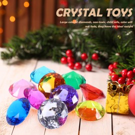 Toddmomy Acrylic Ice Rock Diving Gem Pool Toys Colorful Diamonds Swimming Gems Pirate Diving Toys Plastic Gemstones for Kids Craft Summer Swimming Pool Underwater Toy Acrylic Diamond Stone