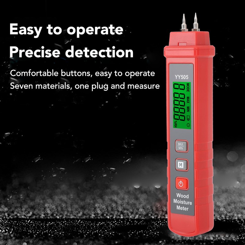 Wood Moisture Meter Professional High Accuracy Digital Handheld LCD Moisture