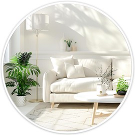 Fabuday White Round Mirror for Wall 20 inch - Circle Mirror for Bathroom, Entryway, Living Room, Hallway, Bedroom Decor, Small Matte Frame Mirrors