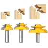 45 Degree Lock Miter Router Bit 3-Piece Set, for 31/64",
