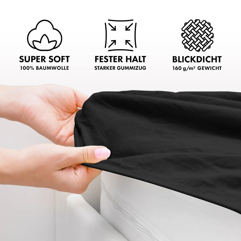 Jacobson Jersey Fitted Sheet, Cotton Bed Sheet (120 x 200