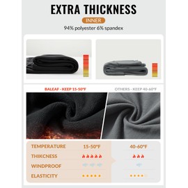 beleaf Women's Travel Pants Fleece Lined High Waisted Golf Pants Winter Warm Thermal Water Resistant Athletic Work Casual Black XL