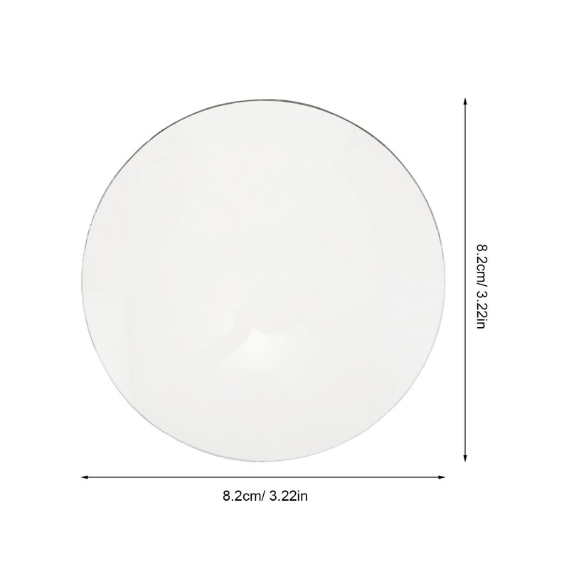 TOMETURE Convex Clock Glass Replacement: 8.2cm/3.2 Inch Round Transparent Dome