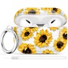 Maxjoy for Airpods Pro 2nd Generation Case Cover, Clear Sunflower