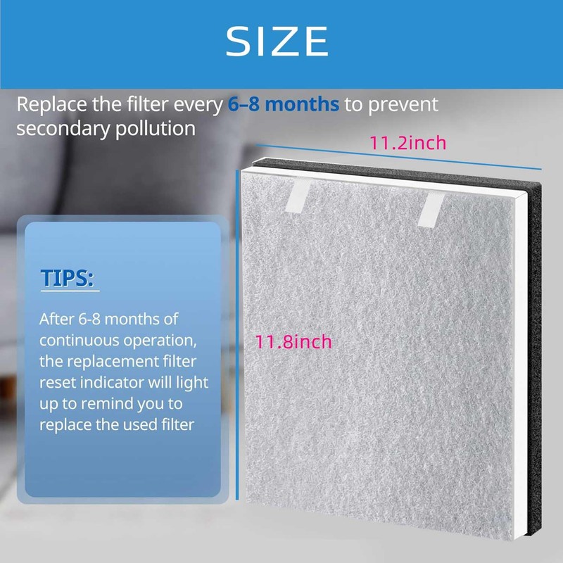 2 Pack Vital 100 True HEPA Replacement Filter Compatible with