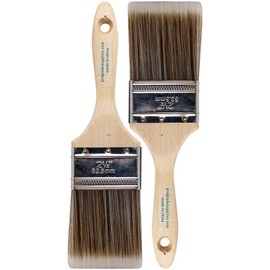 Vermeer Paint Brushes - 2-Pack - 2.5" Flat Brushes for All Latex and Oil Paints & Stains - Home Improvement - Interior & Exterior Use