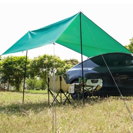 Portable Car Awning, Lightweight Vehicle Awning for Camping UV50+ Car Canopy for Beach, Outdoor Activities | Easy Setup, Waterproof & Compact Design