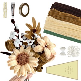 DBALL 200 Stück Pfeifenputzer Zum Basteln In 3 Farben Pfeifenreiniger Pfeifenputzer Mit Klebeband Wickelbeutel Seil Halbrunde Perlen Zum Basteln Von Blumensträußen Dekorationen