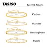 Tasiso Gold Anklets for Women, Ankle Bracelets for Women 14K