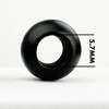 300 Black Matte Metallic Acrylic Large Hole Beads 12mm with