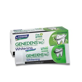 Genedens Bio, Zahnpasta für Aufhellung, entfernt Substanzen, die die Zähne verfärben, und Stellt ihre Natürliche Weiße wieder her, Tube aus recyclebarem Bio-Kunststoff, 100% Made in Italy, 75 ml Tube