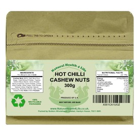 Natural Health 4 Life Baked Hot Chilli Cashew Nuts 300 g (Pack of 1)