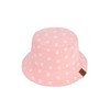 C.C Daisy Embroidered Cotton Canvas Bucket Hat (KB-005) (Daisy Embroidered-Pink)