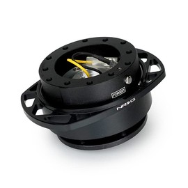NRG Innovations NRG-SRK-257-1BK Gen 2.0 Steering Wheel Quick Release Kit Adapter, Black SFI Body/Black Cutout Ring (No Horn), 6x70mm & 6x74mm Bolt Pattern
