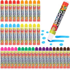 Crtiin 40 Pcs Bingo Daubers Dot Markers Set 12ml /0. 4oz Each, 8 Vibrant Colors for Kids Adults Dot Paint Markers Idea for Bingo Games, Art Crafts, Classroom Activities DIY Projects