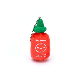 100% Soft Sriracha Plush Charm Keychain