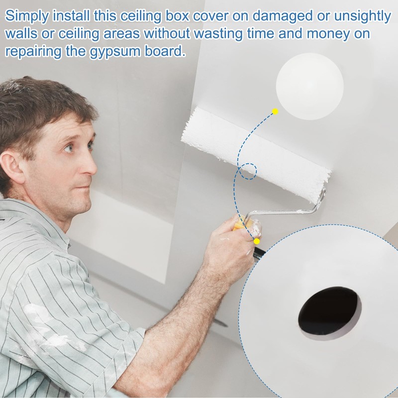 PATIKIL 135mm / 5.3" Diameter Metal Ceiling Hole Cover Plate,