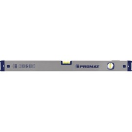 Promat 857160 Spirit Level Aluminium Length 100 cm 0.5 mm / m with 2 Levels Silver Elox