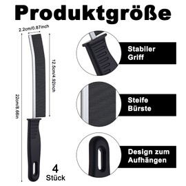 Xialvyu 4 Stück Spaltreinigungsbürste Hartborsten Ecken Reinigungsbürste Professionelle Eckreinigungsbürste für Küche, Bad, Elektrogeräte, Toilette, Fliesen,Tür, Fenster, Rillen, Auto,Verschiedene