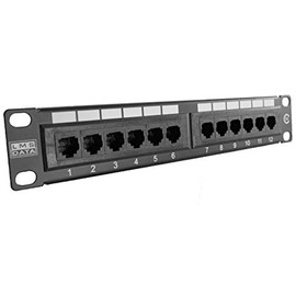 DYNAMODE DYNA-PPAN-12-10 LMS DATA 12 Port Cat5E Patch Panel for 10-Inch Enclosure