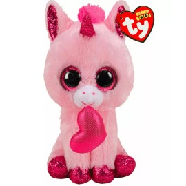 TY *NWT* Ty Valentines Beanie Boos Darling the Pink Unicorn Boo 6” Rar- 10E