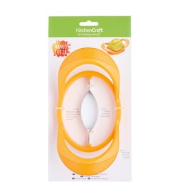 KitchenCraft KCHEMANGO Healthy Eating 2-in-1 Mango Cutter / Pitter - Orange, 5.7 x 10 x 20 cm