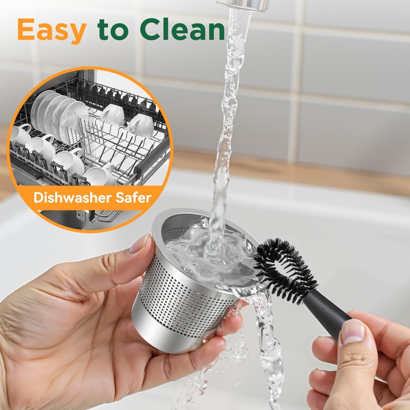 AANQQ Reusable K Cups for Keurig: Upgraded Dual-Layer Mesh Stainless