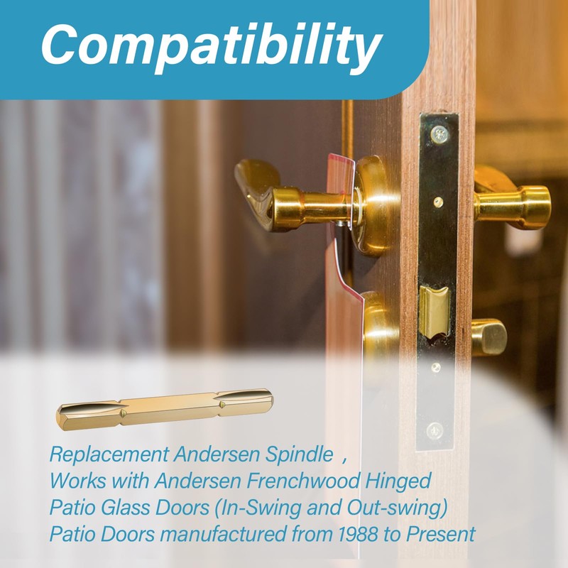 ArrogantF Spindle 3-3/4 Long Replacement Andersen Door Handle Parts,Works with