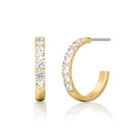 Limerencia G23 Pure Titanium Hypoallergenic Hoop Earrings, F136 Titanium Huggie Studs for Women Sensitive Ears (20 mm open hoop gold)