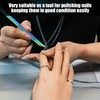 1 Stück Nutikelschieber, 5 Sandpapierstücke, 2 Stücke Nano-Schlupfstreifen, Metallschätzchen Nagelhaut,