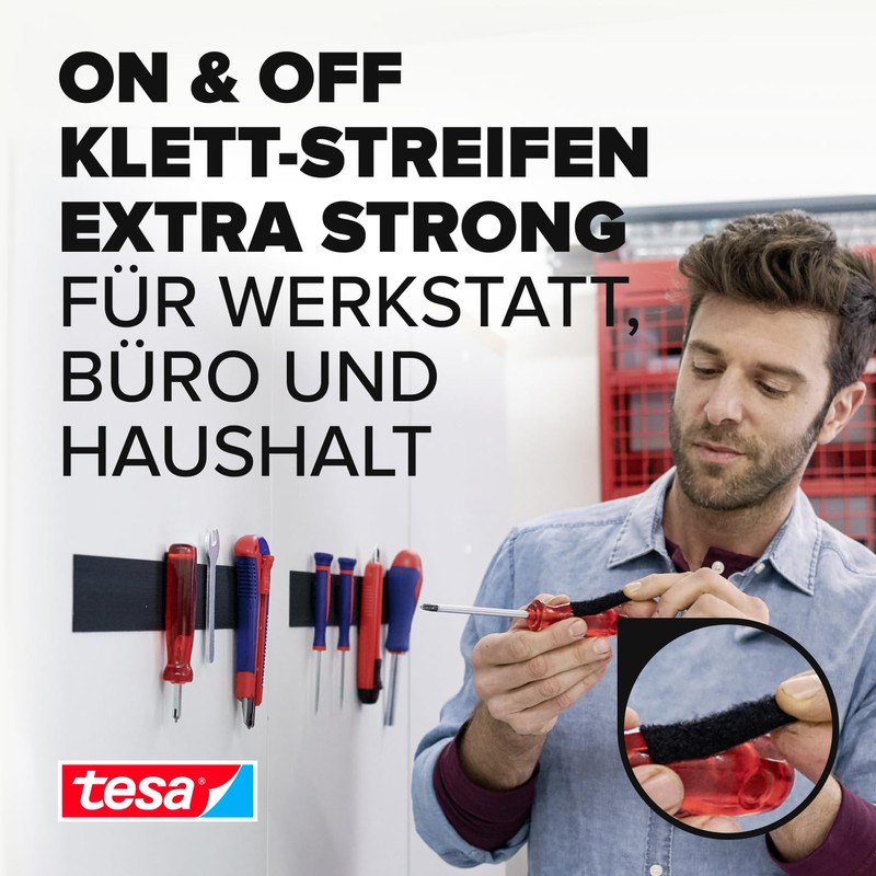 tesa UK On and Off Hook and Loop Extra Strong