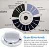 2 Pack White Dryer Timer Knob WE1M654 for GE Dryers
