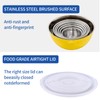 Moxinox Yellow Mixing Bowls with Airtight Lids, Stainless Steel Nesting