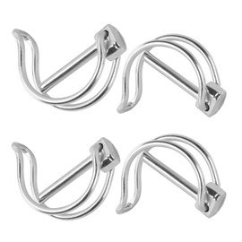 Locking Pin 11 x 65 mm, Pack of 4 Pipe Folding Pins, with Snap Closure, Galvanised Cotter Pins, Safety Bolts, for Farm, Lawn, Garden