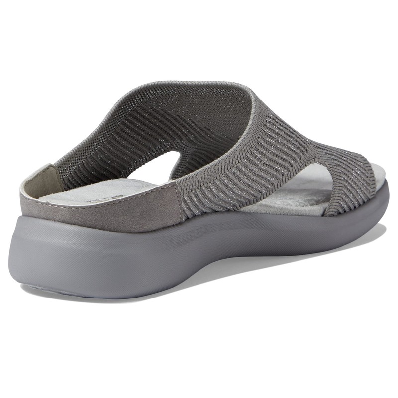 Jambu Women's June Flat Sandal, Grey Shimmer, 9