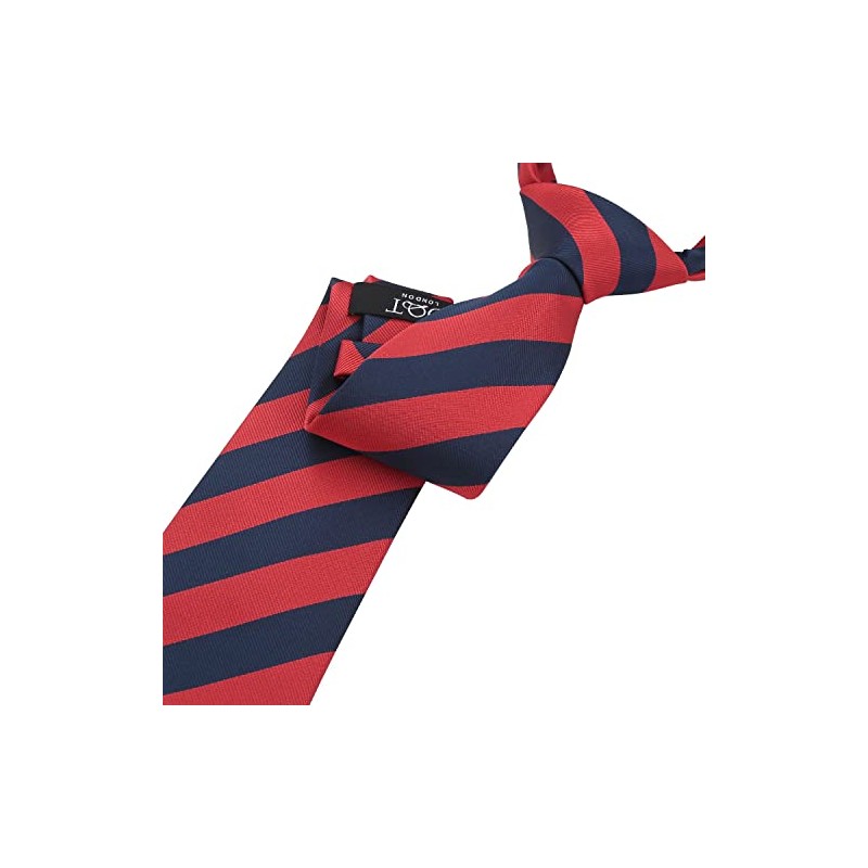 DQT Men's Classic Stripe Patterned Business Casual Party 8cm Classic